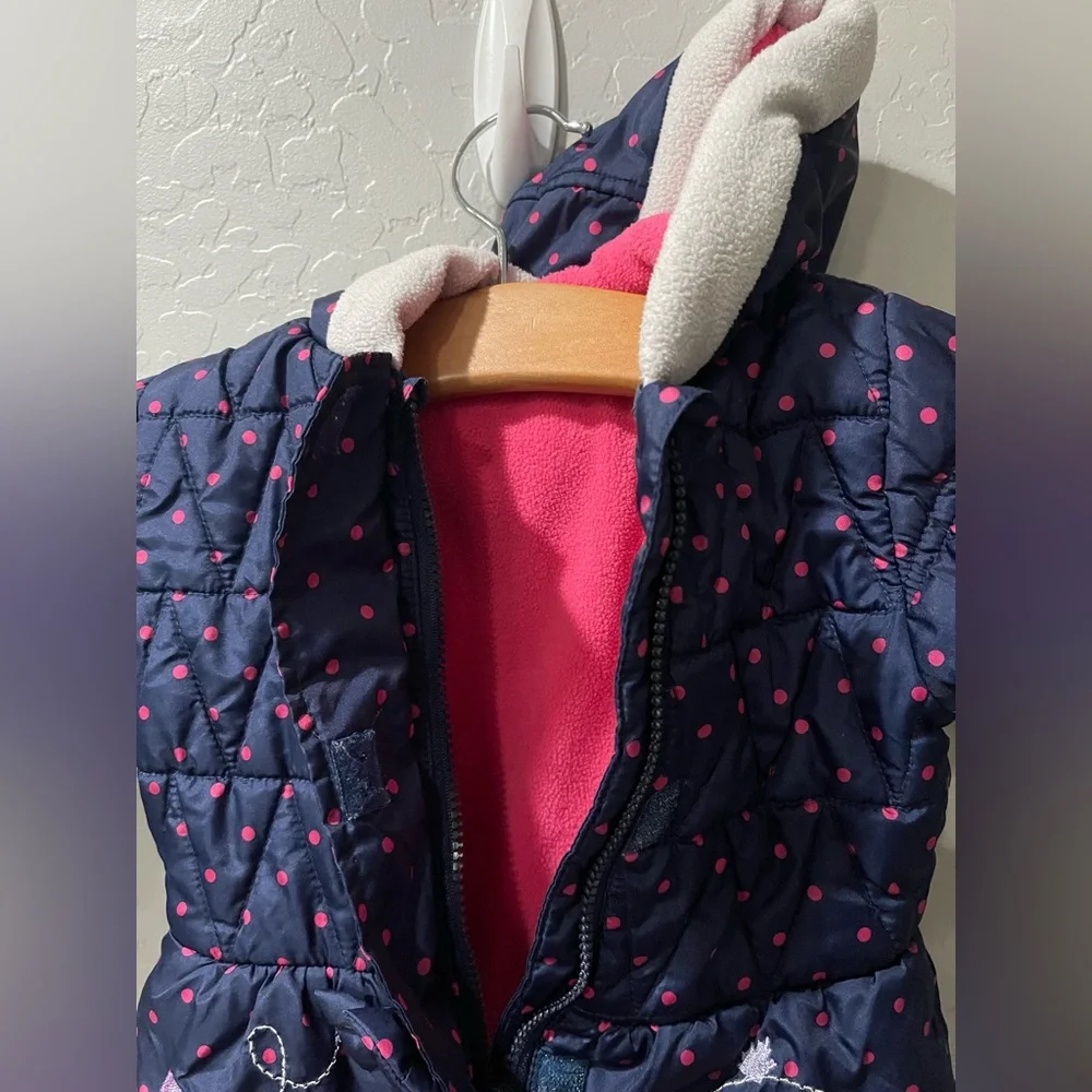 Vintage Y2K Peppa Pig Fleece Puffer Toddler Jacket 2T‎